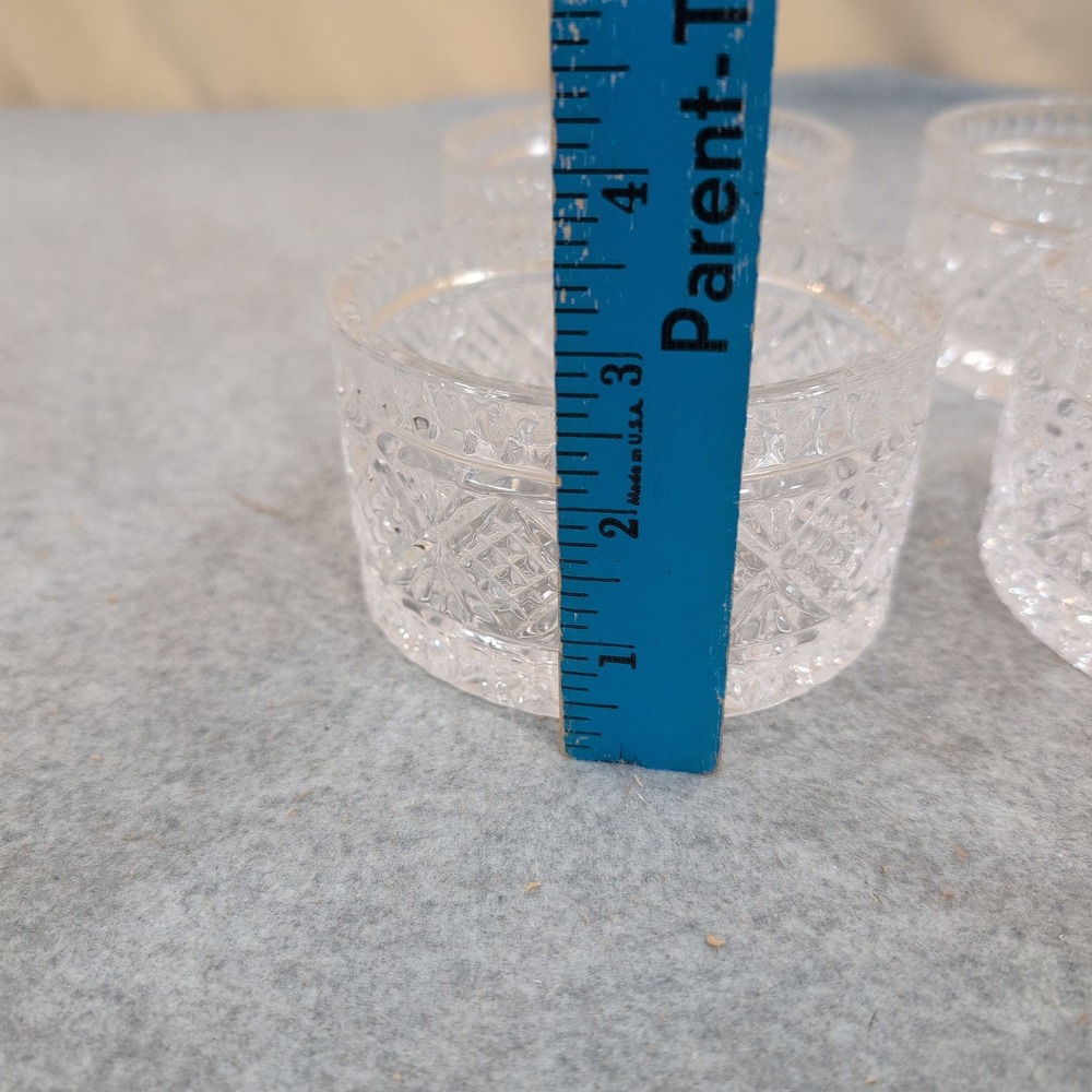 Shannon Dublin Crystal Salad Bowls Set of 4 Cut Glass Clear Round Dessert Dishes - Picture 5 of 5
